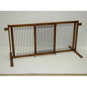 Crown Pet Free-Standing Tall Height Wood Pet Gate with Security Arms