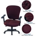 thumbnail image 5 of AUQ Office Chair Cover 2 Piece Stretchable Computer Office Chair Covers Universal Chair Seat Covers Stretch Rotating Chair Slipcovers Washable Spandex Desk Chair Cover Protectors, 5 of 7