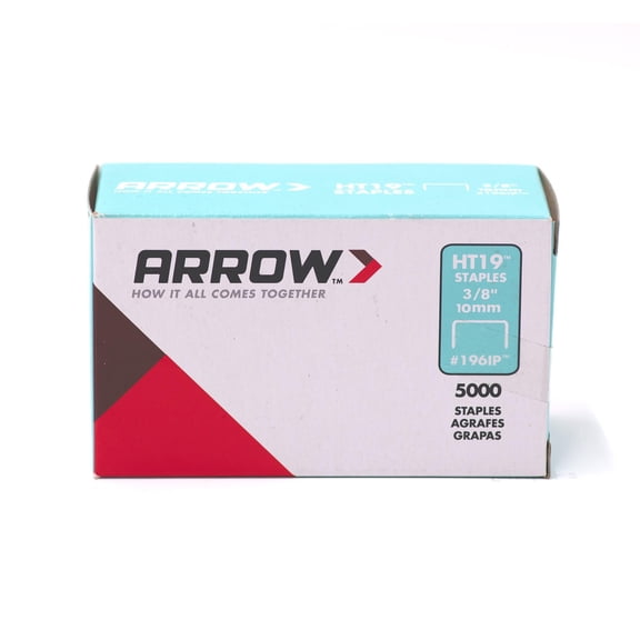 Arrow R19 Heavy Duty Staples, Galvanized Steel Construction, 5000 Pack, 3/8-Inch Leg Length, 3/8-Inch Crown Width