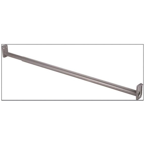 Prosource 21090ZCX-PS Adjustable Closet Rod, 96 to 150 in L, Steel, Silver