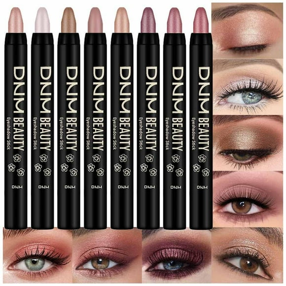 Juego de sombras de ojos en crema Kaely, 8 unidades, para ojos impermeables