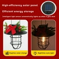 thumbnail image 3 of 2PCS Solar Holiday Lantern with Festive Decor - Black Garden Lighting, Pine Cone Berry Bow Accent, Auto On/Off, Plastic+Iron, 19.5cm/7.68 Inch Tall for Patio, 3 of 6