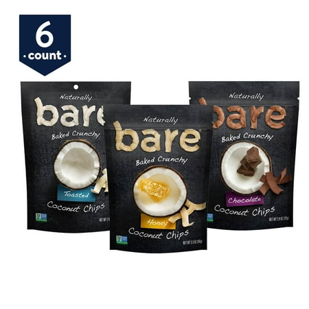 bare Baked Crunchy Fruit Variety Snack Pack, Apples, Bananas, and Coconut, 6 (Best Apples For Apple Chips)