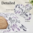 thumbnail image 3 of Grey Purple Botanical Throw Pillow Covers, Watercolor Spring Floral Summer Leaf Soft Breathable Pillow Cases with Invisible Zipper, Toddler Pillowcases for Couch Bed Sofa Chair 12x20 Inches, 3 of 9