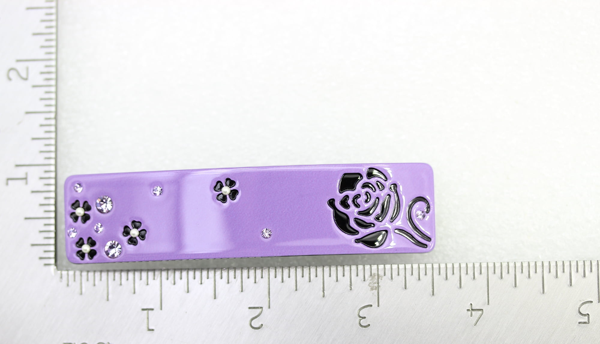 Faship Purple Cellulose Acetate Rose Floral Art Deco Hair Claws Clips