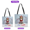thumbnail image 5 of Hello Winter Shetland Sheepdog Smiling in Red Scarf Hat Welcome Christmas All Over Print 3D Canvas Tote Bag Sheltie Dog Lover Gifts Reusable Handbag - 00017, 5 of 5
