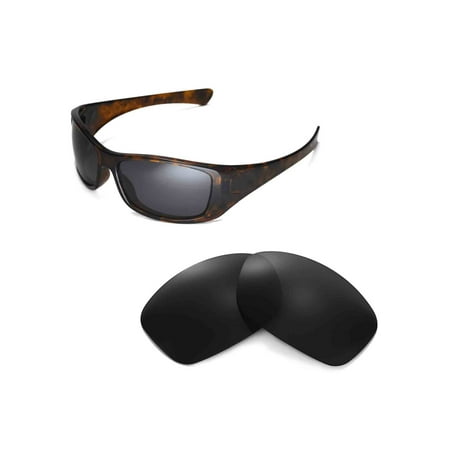 Walleva Black Replacement Lenses for Oakley Hijinx Sunglasses