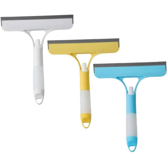 3Pcs Glass Squeegee with Sprayer and Sponge Brush Portable Window and Car Dual Sided Design for Easy Use Windows Shower and Mirrors