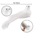 thumbnail image 2 of Pebbuoy 12Pcs Artificial Doves Figures, Artificial Birds Craft Birds Fake Birds Feather Foam Pigeons with Clips, Christmas and Wedding Decorations, 2 of 7
