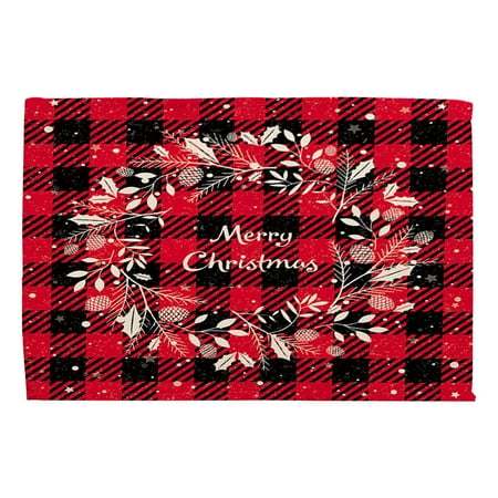 

Christmas Placemats For Dining Table Christmas Holiday Rustic Retro Thanksgiving Washable Placemats..