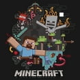 thumbnail image 2 of Girl's Minecraft Steve and Skeleton  Graphic Tee Black Large, 2 of 4