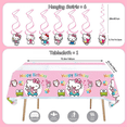 thumbnail image 4 of DONNGZAE Hello Kitty Birthday Party Supplies, Party Decorations Set Include Plates Napkins Banner Balloons Cake Toppers Tableware Party Supplies for Boys Girls Birthday Party SLO526-0290, 4 of 5