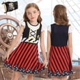 thumbnail image 4 of Benylion Toddler Girls Pirate Costume Buccaneer Fancy Dress up Halloween Party Role Play Outfits for 2-3 Years, 4 of 7