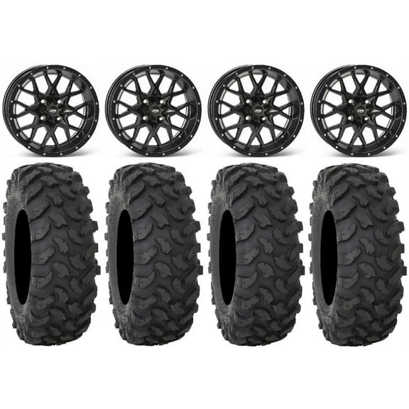 ITP Hurricane 14" Wheels Black 28" XTR370 Tires Polaris RZR XP 1000 / PRO XP / Ranger XP 900/1000