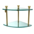thumbnail image 2 of Two Tier Corner Glass Shelf - Polished Nickel, 2 of 5