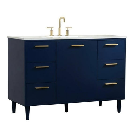 48 inch bathroom vanity in Blue