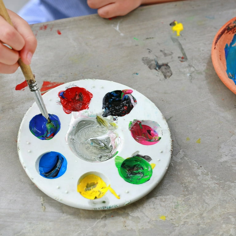 12pcs Paint Trays Painting Pallet Trays Creative Plastic Color Mixer Plates  
