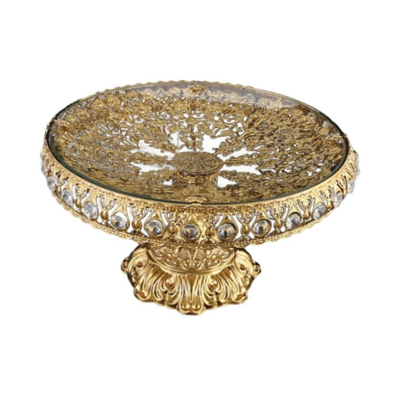 Kuntesetty Dessert Tray Fruit Basket Kitchen Multipurpose Pedestal Tray for Kitchen Counter