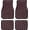 Pink, variant on Floor Mats 4Pcs JDM Racing Plush Floor Mat Checkers Vehicle Front Rear Carpets Universal Car Floor Carpet Rugs Non-Slip Car Decoration Lightweight(Red)