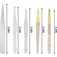 thumbnail image 2 of Straight Edge Tweezers For Accurate Facial Hair Removal, Claw Tip Tweezers Expertly Engineered For Unmatched Grip And Control, Lightweight And Portable Design For Convenient Skincare (5PCS), 2 of 5