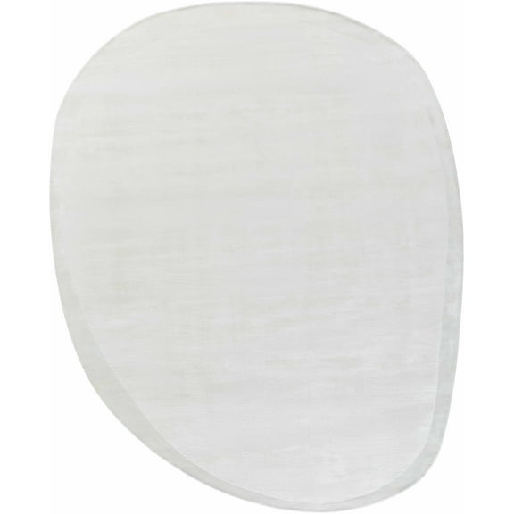 Hauteloom Anjang Living Room, Bedroom Area Rug - Contemporary - Ivory, Pearl, Frost - 2' x 3'