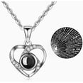 thumbnail image 3 of Mothers Day Gift Preserved Real Red Rose with Silver-Tone Heart Necklace I Love You Gift Set, Enchanted Real Rose Flower for Valentine's Day Anniversary Wedding Romantic Gifts for her (Red Rose), 3 of 16
