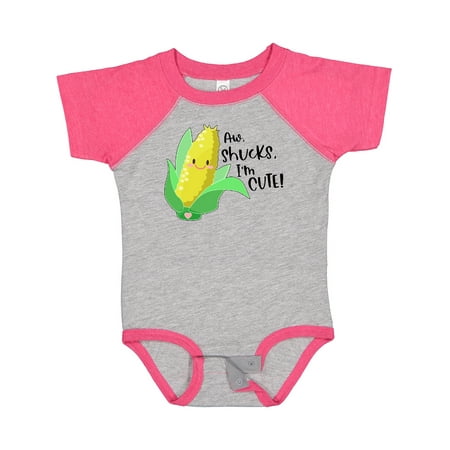 

Inktastic Aw Shucks I m Cute! Corn Humor Boys or Girls Baby Bodysuit