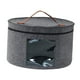 thumbnail image 4 of Caja para sombreros con tapa a prueba de polvo para mujeres y hombres, organizador de sombreros plegable redondo Gris 33x26cm, 4 of 9