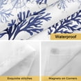 thumbnail image 4 of No Hook Shower Curtains with Snap-in Liner Set, Navy Blue Coastal Waterproof Hotel Style Bathroom Shower Curtain, Coral Starfish Seaside Summer Beach Breathable Mesh Top Bath Curtains 66''x72'', 4 of 9