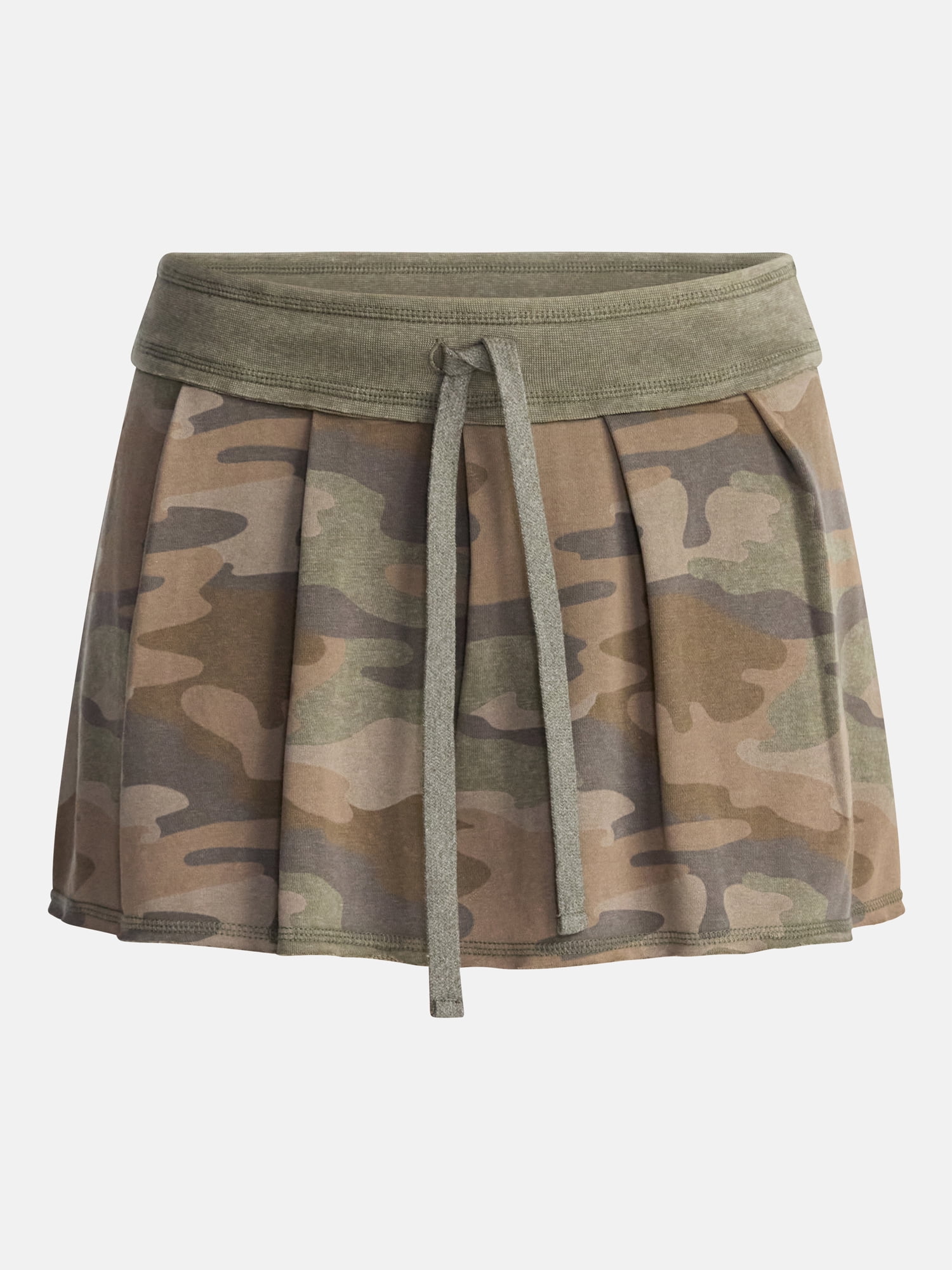 No Boundaries Pleated French Terry Mini Skort, Women's XXS-XXL