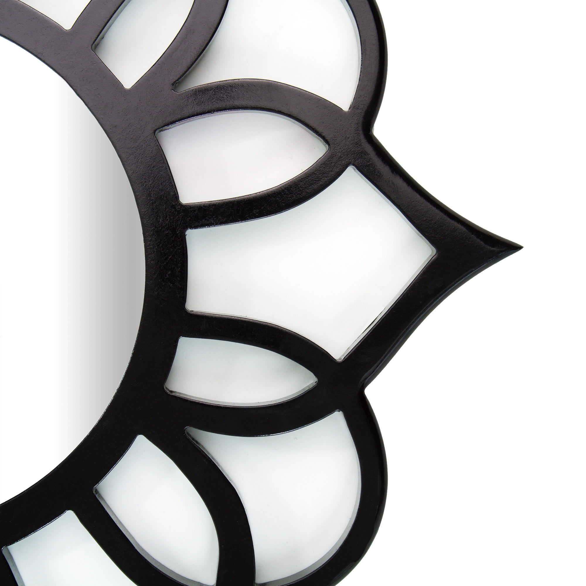 Details About Patton Wall Decor Black Round Ornate Accent Center Mirror For Living And Bedroom