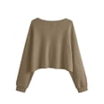 thumbnail image 5 of THNCYX Oversized Sweater For Women V Neck Waffle Knit Long Sleeve Pullover Cropped Tops S-2XL, 5 of 9