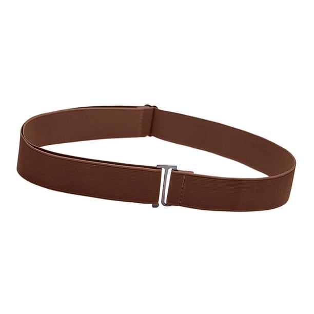 Cinturón elástico elástico para mujer para pantalones, pantalones, vestidos, cinturones ajustables que no se muestran Marron oscuro jinwen Cinturón