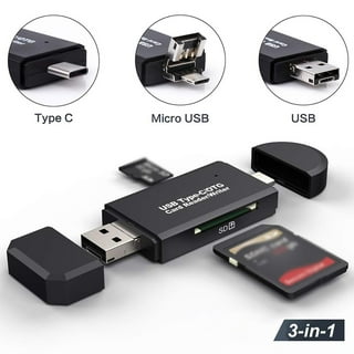 USB Type C OTG Adapter Memory Card Reader Compatible Samsung Galaxy S8  Active Tab S8 S7+ S7 S6 Lite S5e S4 S3 Tab A7 10.4 2020 / Tab A 8.4 2020 /  Tab