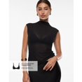 thumbnail image 3 of Remera INLYRIC Cosnufy de Malla Transparente con Cuello Simulado Negra M, 3 of 8