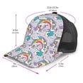 thumbnail image 2 of Lsque Unicorn DoingYoga Printed Trucker Hat - Baseball Cap for Men Women - Breathable Mesh Side, Adjustable Fit - for Casual Wear, 2 of 7