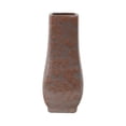thumbnail image 6 of Textured Silhouette Ceramic Vase for Living Room Decor - Rustic Home Accents with Vertical Form Detail - Decorative Artisan Flower Vase for Room, Bedroom, Office, and Table Design  - 14", Brown & Red, 6 of 12