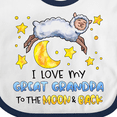 thumbnail image 4 of Inktastic I Love My Great Grandpa to the Moon and Back Cute Sheep Boys or Girls Baby Bib, 4 of 4