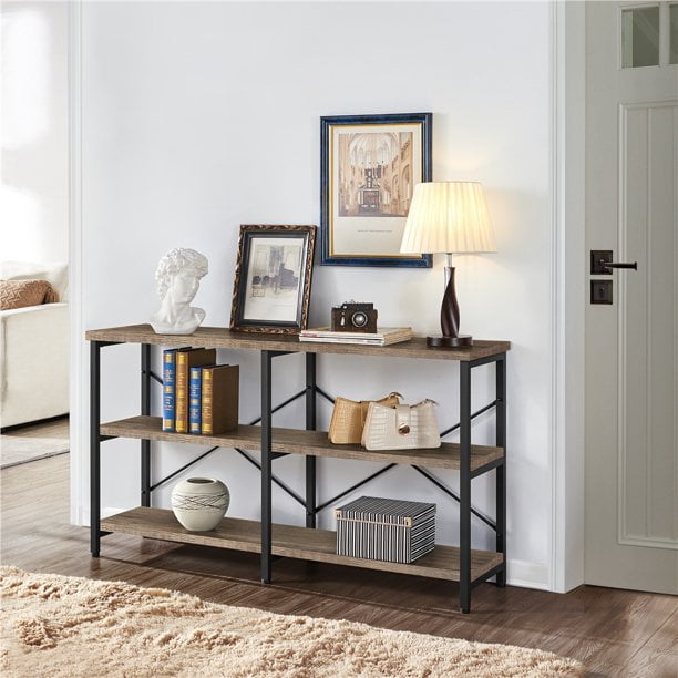 Zydeco 3Tier Industrial Console Table, Taupe
