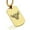 Gold, variant on Stainless Steel Geometric Polygon Bull Animal Dog Tag Pendant Necklace