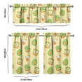 thumbnail image 6 of Avocado Art Kitchen Curtains Set, Fruit Print Tier and Valance with Green Kawaii Pattern, Cute Healthy Window Drapes for Kitchen, Office or Dining Room, 6 of 6