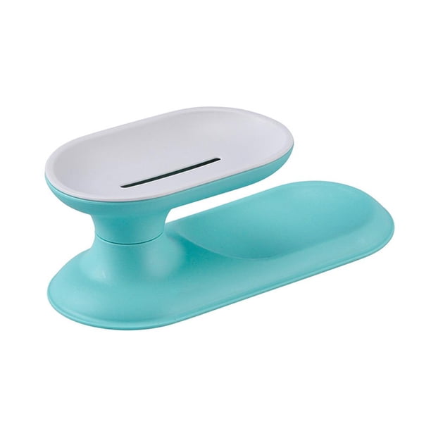 Jabonera De Pared Sin Perforaciones Para El Hogar, Caja De Jabón De Doble Capa, Caja De Jabón De Drenaje Para Inodoro Methold HA026389-01