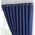 thumbnail image 4 of DecoSource - 2 Wall-to-Wall Blackout Grommet Curtains Panels - 99 Inch Long with Tiebacks - Total Size 216 Inch Wide 108 Each Panel - Solid Thermal Insulated 108" x 99", Navy, 4 of 4