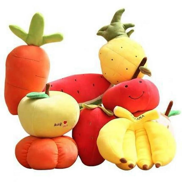 Muñeca de peluche con frutas emuladas, 10 cm, 9 piezas