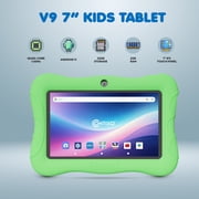 Contixo 7-Inch Kids Tablets Bundle, Educational Android Tablet with Headphones and Carrying Sleeve, Green