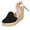 Black, variant on Womens Platform Espadrilles High Heeled Wedge Sandals Closed Toe Woven Upper Ankle Tie up Summer Dress Shoes Red Size 6