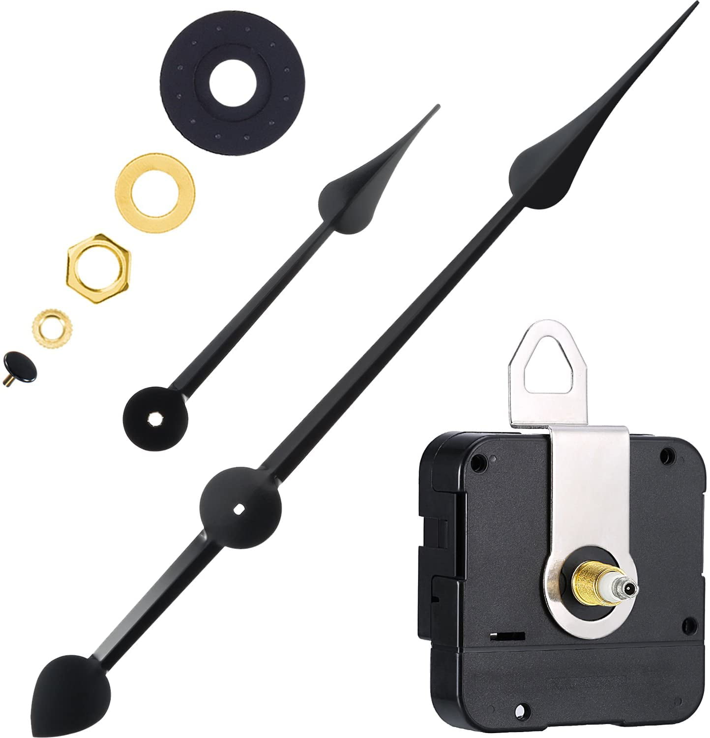 Details about   Quartz Clock Movement with Hands to Fit Dials up Shaft Length 0.6inch/15mm 