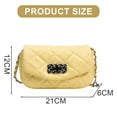 thumbnail image 2 of Women's artificial leather new chain bag simple messenger bag fashion diamond female shoulder bag - yellow, 2 of 5