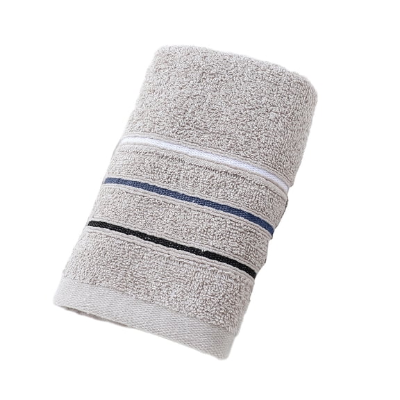 Basic Striped Towel, Soft Cotton and Highly Absorbent Towel, 28in x 13in, Gray Towel By XSAOP