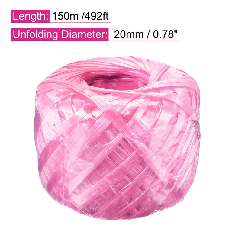 Polyester Nylon Plastic Rope Twine Household Bundled for Packing Gardening  Craft,150m Length,Pink 